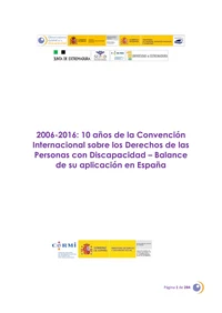 2006-2016: 10 años de la Convención Internacional sobre los Derechos de las Personas co...