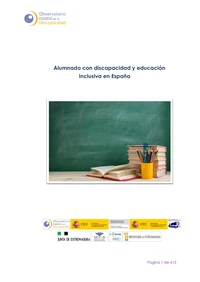 Alumnado con discapacidad y educación inclusiva en España