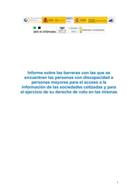 Informe sobre las barreras con las que se encuentran las personas con discapacidad o pe...
