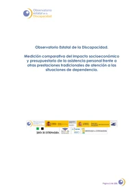 Medición comparativa del impacto socioeconómico y presupuestario de la asistencia perso...