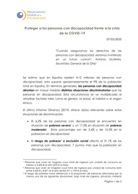 Proteger a las personas con discapacidad frente a la crisis de la COVID-19