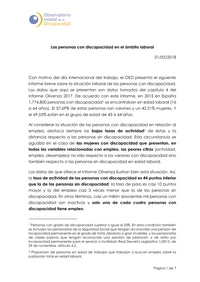 Las personas con discapacidad en el ámbito laboral