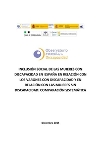 Inclusión social de las mujeres con discapacidad en España en relación con los varones ...